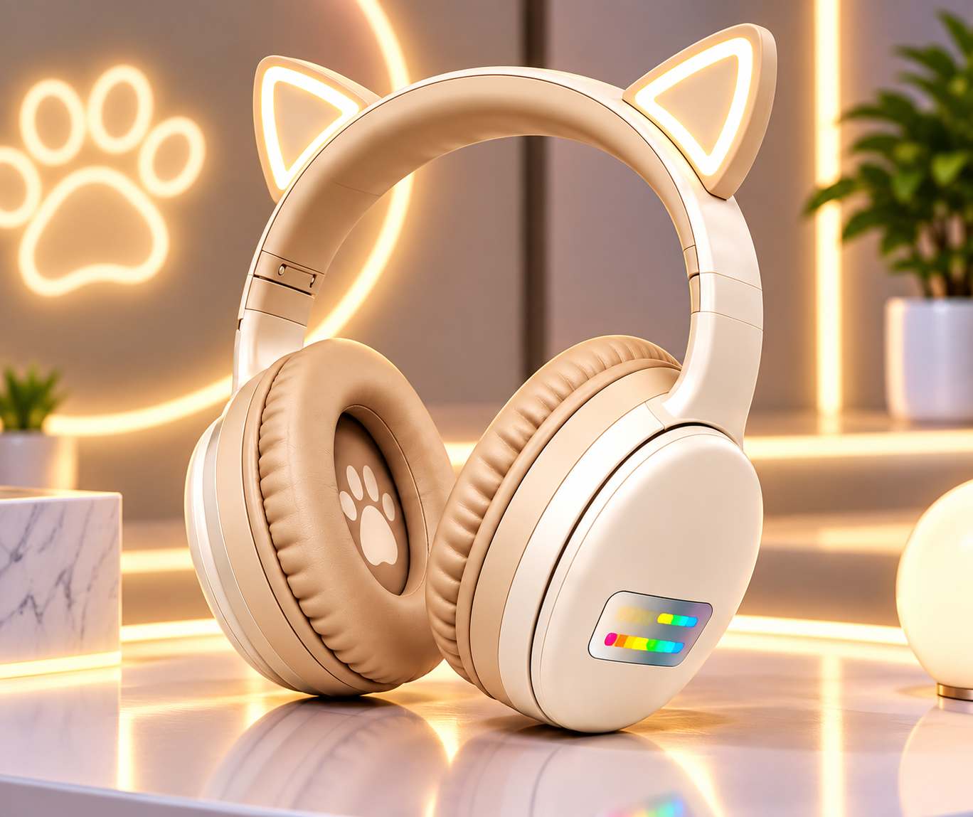 CA-045 Cute Wireless Cat Ear Headset
