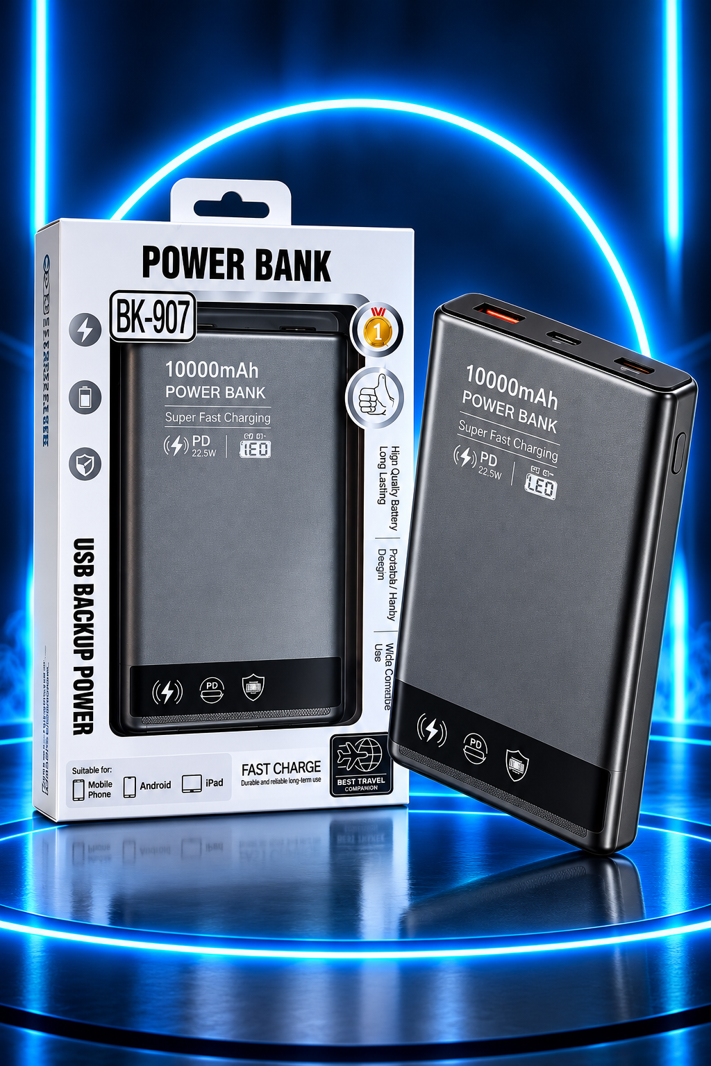 BK-907 10000mAh Power Bank